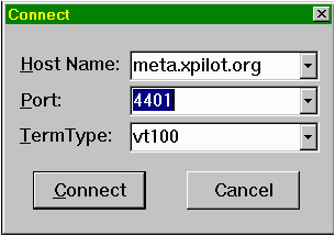 Sample telnet settings